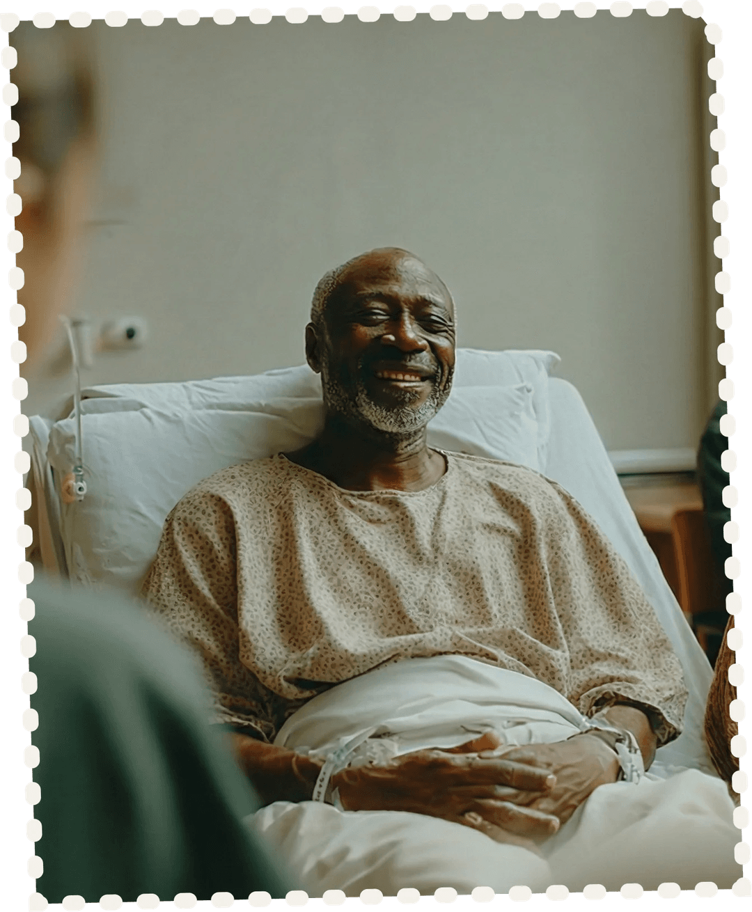 Patient receiving care