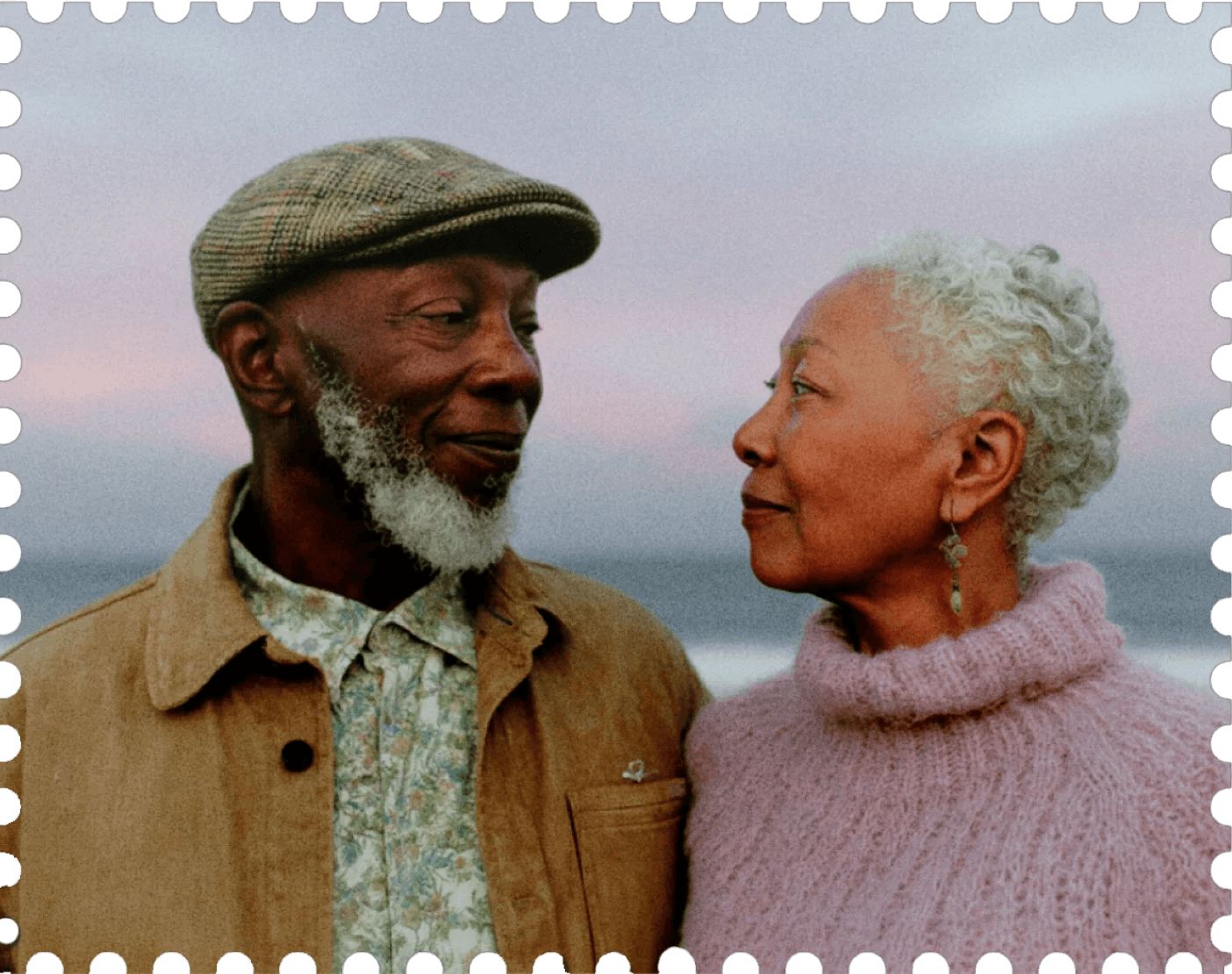 Happy couple looking at each other